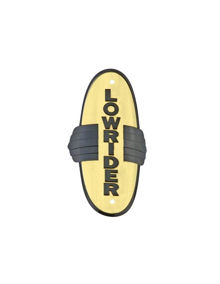 Lowrider Wing Name Plate Gold Black-Wing.